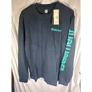 Element Mens Joint Long Sleeve T-Shirt, Blue, Size M, NWT
